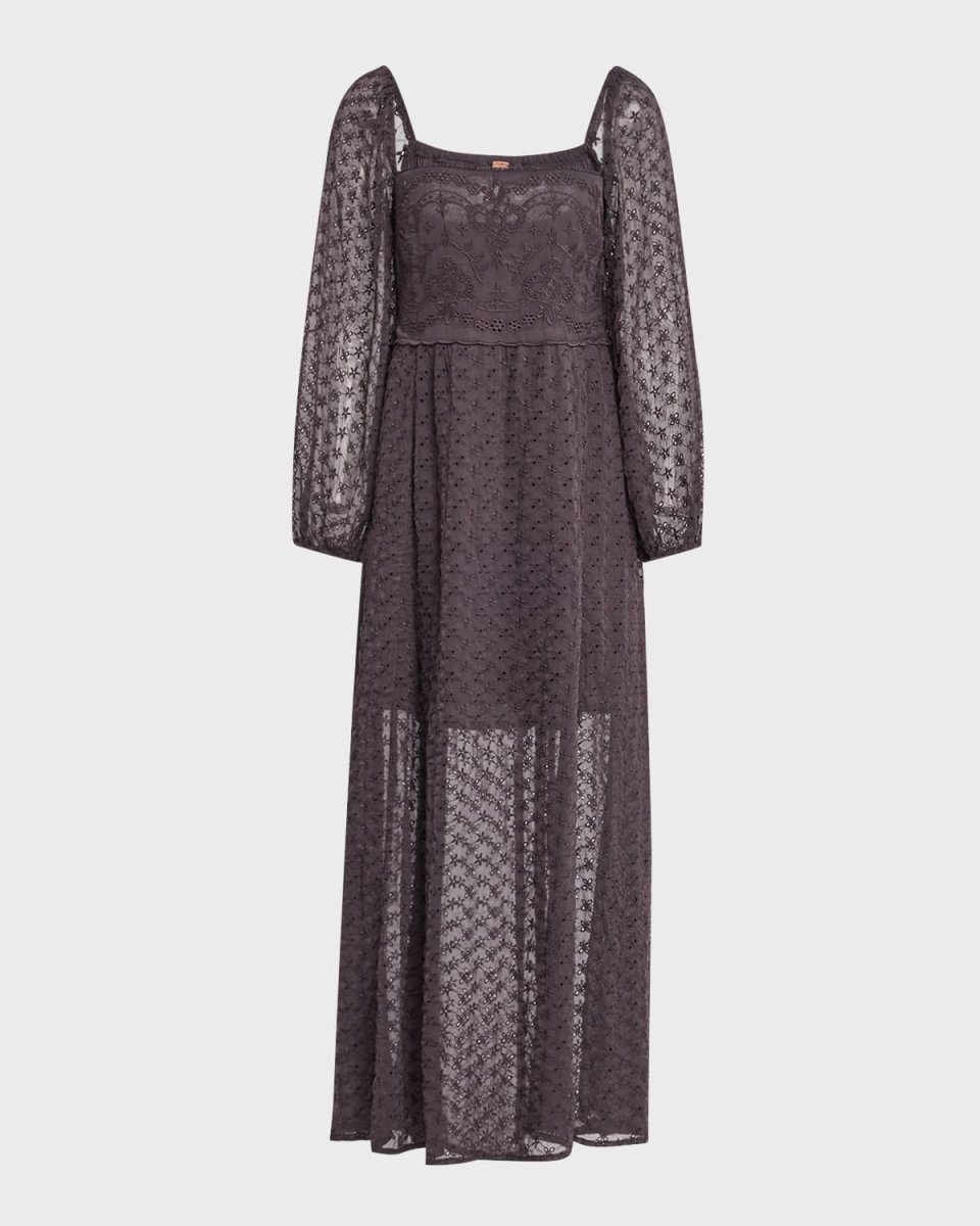 Malina Eyelet Embroidered Maxi Dress